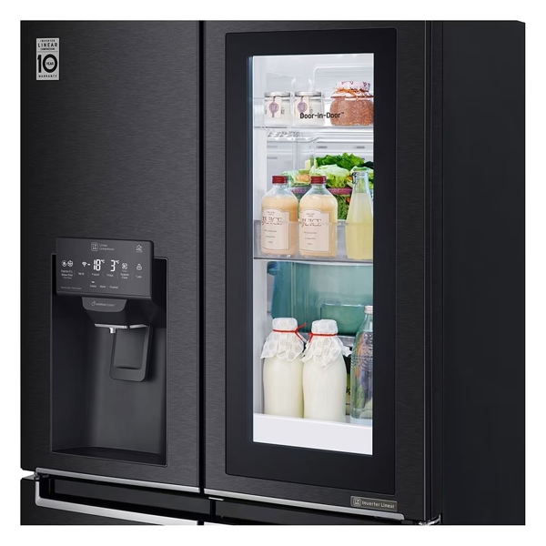 მაცივარი LG GR-X29FTQEL.AMCQMEA, 570L, A, Refrigerator, Black