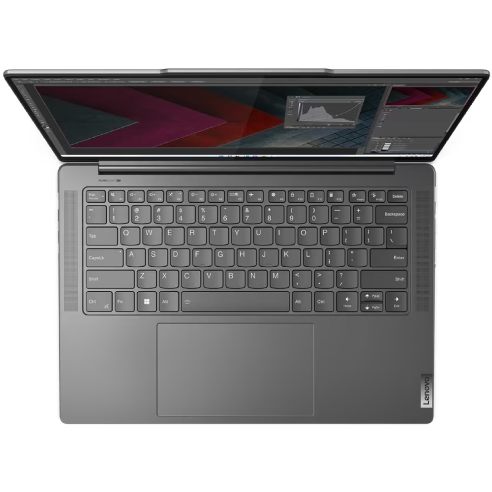 ნოუთბუქი Lenovo 83AU002HRK Yoga Pro 7, 14.5", Ryzen 5- 7535HS, 16GB, 512GB SSD, Integrated, W11, Storm Grey