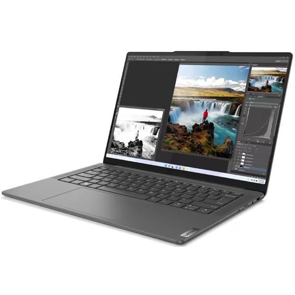 ნოუთბუქი Lenovo 83AU002HRK Yoga Pro 7, 14.5", Ryzen 5- 7535HS, 16GB, 512GB SSD, Integrated, W11, Storm Grey