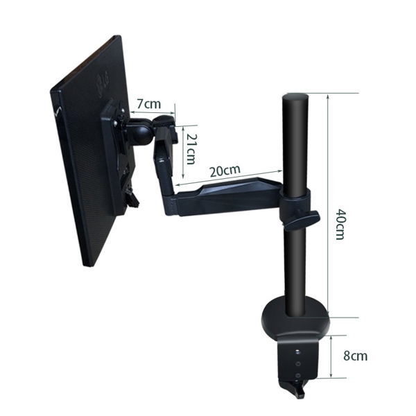 მონიტორის საკიდი Allscreen MB1427H, 14"-27", Monitor Mount, Black