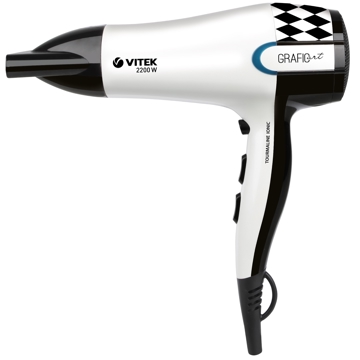 თმის საშრობი Vitek VT-2299, 2200W, Hair Dryer, Black/White