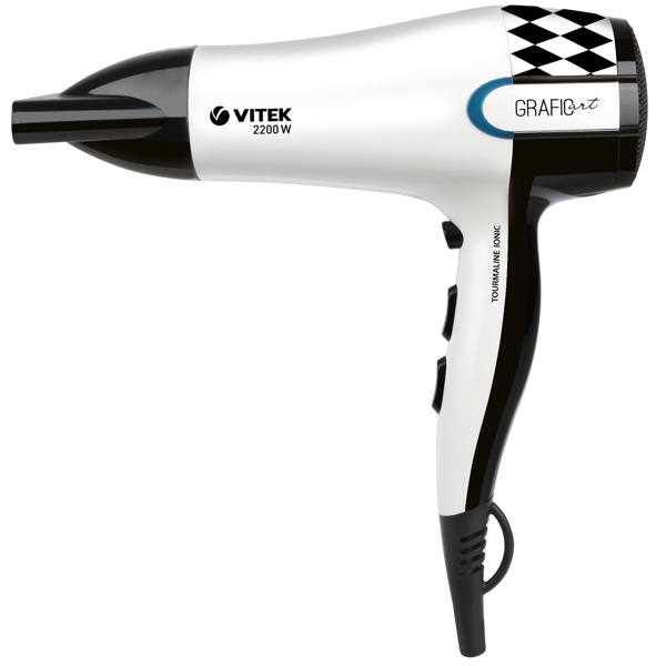 თმის საშრობი Vitek VT-2299, 2200W, Hair Dryer, Black/White