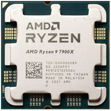 პროცესორი AMD 100-000000589/T Ryzen 9-7900X, 64Mb Cache, 5600MHz, Tray