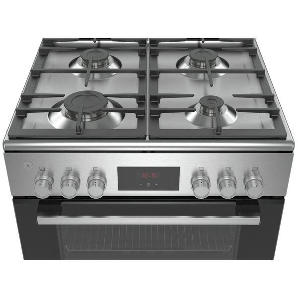 Bosch HGB330E50Q, 4 Gas, Oven, Silver