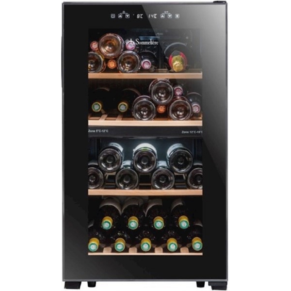 ღვინის მაცივარი La Sommelière LS512ZBLACK, G, Wine Refrigerator, Black