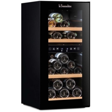 ღვინის მაცივარი La Sommelière LS512ZBLACK, F, Wine Refrigerator, Black