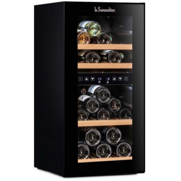 ღვინის მაცივარი La Sommelière LS512ZBLACK, F, Wine Refrigerator, Black