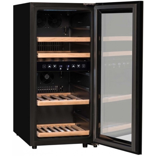 ღვინის მაცივარი La Sommelière LS512ZBLACK, F, Wine Refrigerator, Black