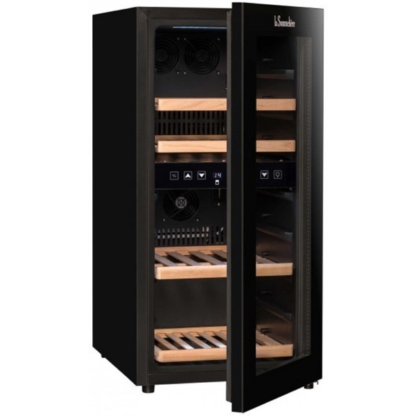 ღვინის მაცივარი La Sommelière LS512ZBLACK, F, Wine Refrigerator, Black