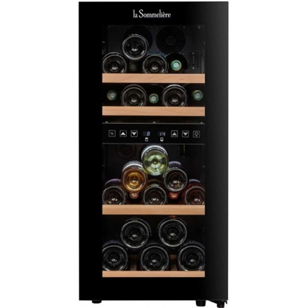 ღვინის მაცივარი La Sommelière LS512ZBLACK, F, Wine Refrigerator, Black