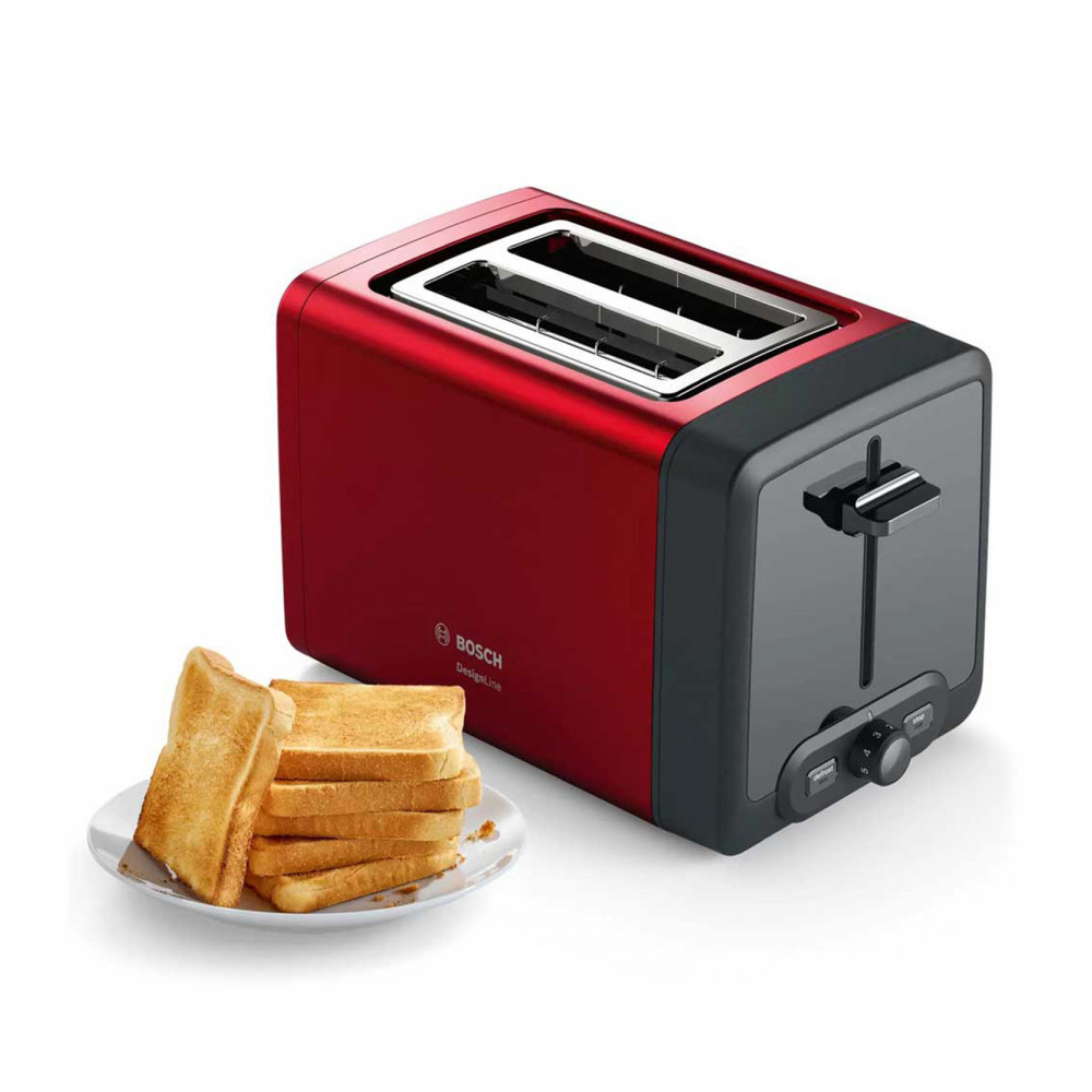 ტოსტერი Bosch TAT4P424, 970W, Toaster, Red
