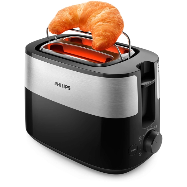 Philips HD2517/90, 830W, Toaster, Black