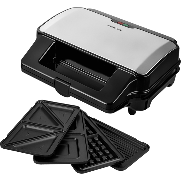 სენდვიჩის აპარატი Sencor SSM 9940SS, 900W, Sandwich Maker, Silver