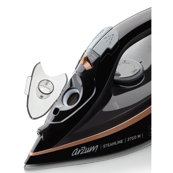 ორთქლის უთო Arzum AR6025, 2750W, 300ML, Steam Iron, Black