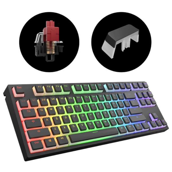 Dark Project DP-KD-87A-006710-GRD, Optical Red 2.0, Wired, RGB, USB, Gaming Keyboard, Black