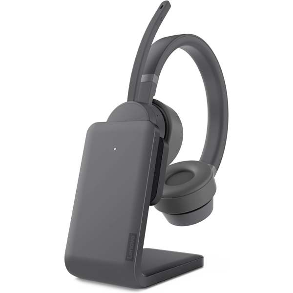 ყურსასმენი Lenovo GXD1C99241 GO, Headset  With Charging Stand, Wireless, Bluetooth, USB-C, Grey