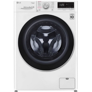 LG F4V5VS0W.ABWPCOM, 9Kg, A, 1400Rpm, 74dB, Washing Machine, White