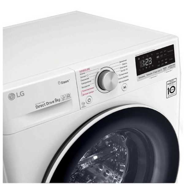 სარეცხი მანქანა LG F4V5VS0W.ABWPCOM, 9Kg, A, 1400Rpm, 74dB, Washing Machine, White