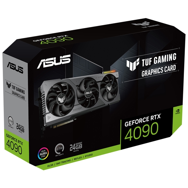 ვიდეო დაფა Asus TUF-RTX4090-24G, Gaming GeForce RTX4090, 24GB, 384bit, HDMI, DP, Black