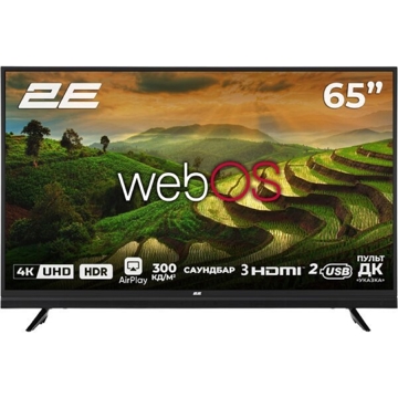 2E 2E-65A06LW, 65", 4K UHD, Smart TV, USB, HDMI, LAN, BT, WIFI, Black