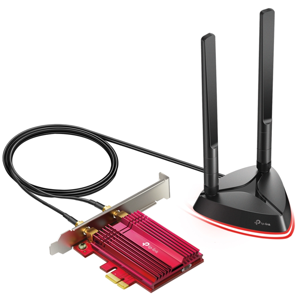 Wi-Fi ადაპტერი TP-LInk Archer TX3000E, Wi-Fi Adapter, Black/Red