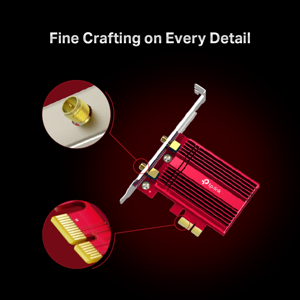 Wifi ადაპტერი TP-LInk Archer TX3000E, Wifi Adapter, Black/Red