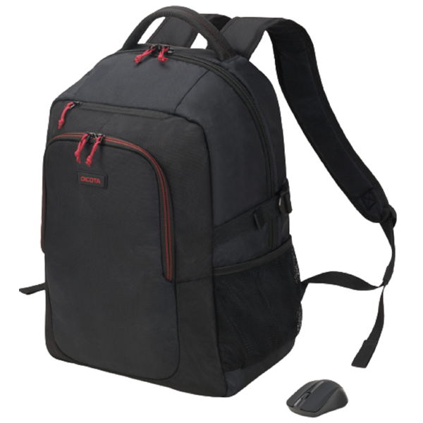 ნოუთბუქის ჩანთა Dicota D31719, 15.6", Backpack+Wireless Mouse Kit, Black