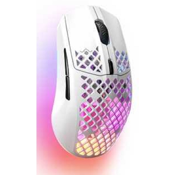 მაუსი SteelSeries 62608_SS Aerox 3, Wireless, USB, BT, Gaming Mouse, Snow White