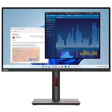 მონიტორი Lenovo 63A9GAT1EU T27p-30, 27", Monitor, UHD, IPS, HDMI, DP, USB, Black