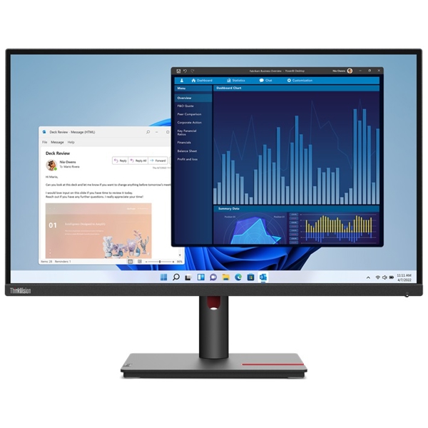 Monitor Lenovo 63A9GAT1EU T27p-30, 27", Monitor, UHD, IPS, HDMI, DP, USB, Black