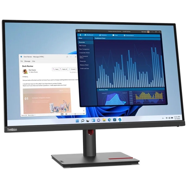 Monitor Lenovo 63A9GAT1EU T27p-30, 27", Monitor, UHD, IPS, HDMI, DP, USB, Black