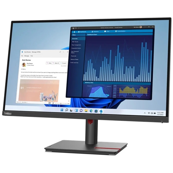 Monitor Lenovo 63A9GAT1EU T27p-30, 27", Monitor, UHD, IPS, HDMI, DP, USB, Black