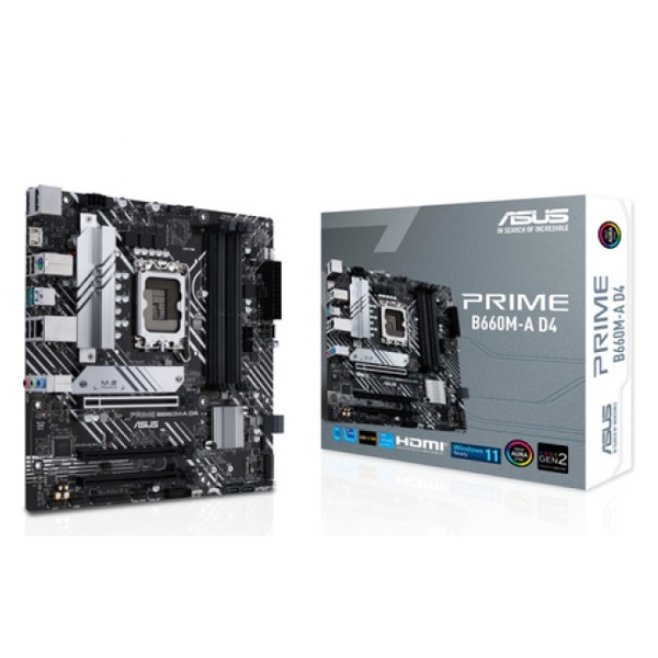 დედა დაფა Asus 90MB19K0-M1EAY0  PRIME B660M-A D4, LGA 1700, DDR4 DIMM, 128GB