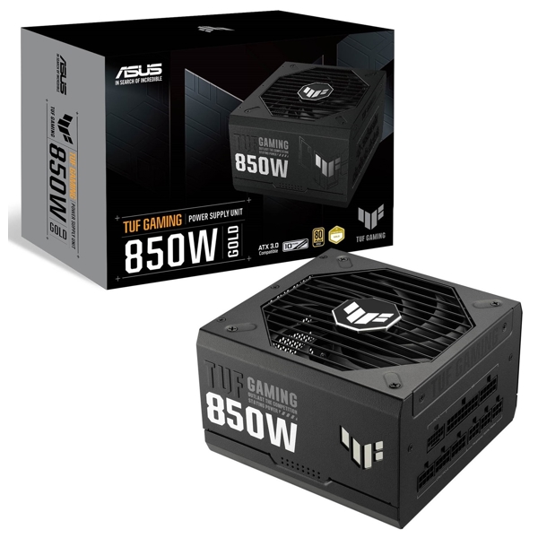 Asus Tuf 90YE00S2-B0NA00, 850W, 80 Plus Gold, Power Supply, Black