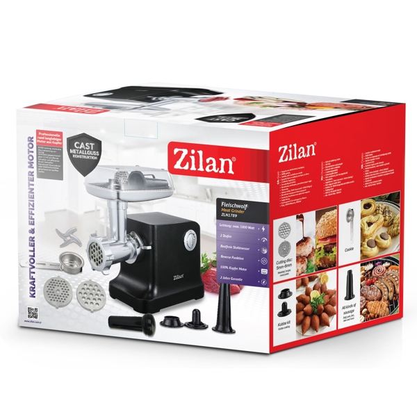 ხორცსაკეპი Zilan ZLN1789, 800W, Meat Grinder, Black