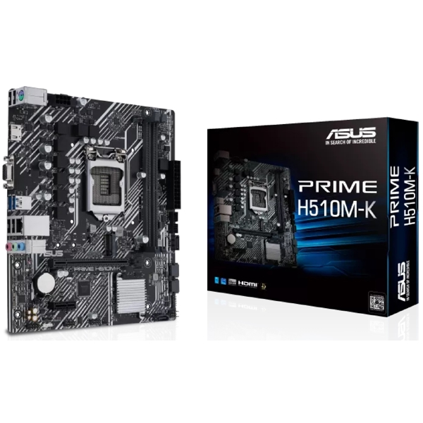 დედა დაფა Asus PRIME H510M-K, LGA 1200, DDR4, DIMM, 68GB