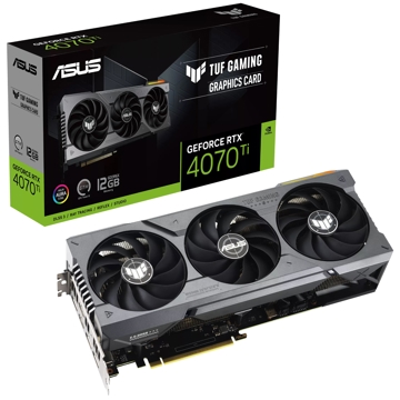 ვიდეო დაფა Asus TUF-RTX4070TI-12G, Gaming RTX4070TI, 12GB, 192bit, HDMI, DP, Black