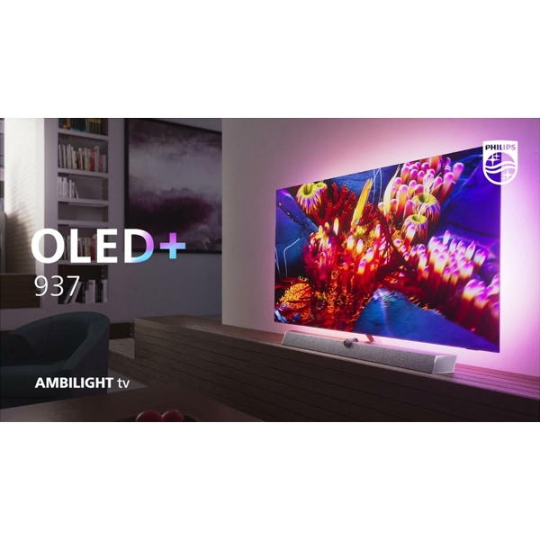 ტელევიზორი Philips 77OLED937/12, 77", 4K UHD, Smart TV, Android, HDMI, USB, LAN, WIFI, BT, Grey
