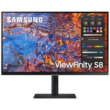 Samsung LS27B800PXIXCI ViewFinity S8, 27", Monitor, 4K UHD, IPS, HDMI, USB, USB-C, DP, LAN, Black