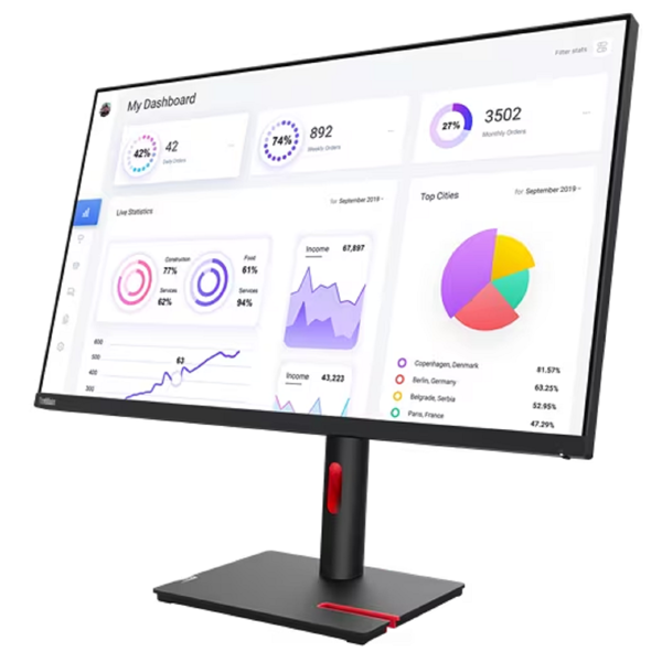 Lenovo 63D2GAT1EU T32p-30 ThinkVision, 31.5", Monitor, 4K UHD, IPS, HDMI, USB, USB-C, DP, LAN, Raven Black
