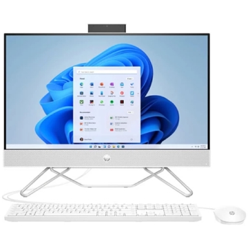 All In One კომპიუტერი HP 5B1D6EA, 23.8", AMD Athlon Silver 3050U, 8GB, 256GB SSD, Integrated, White