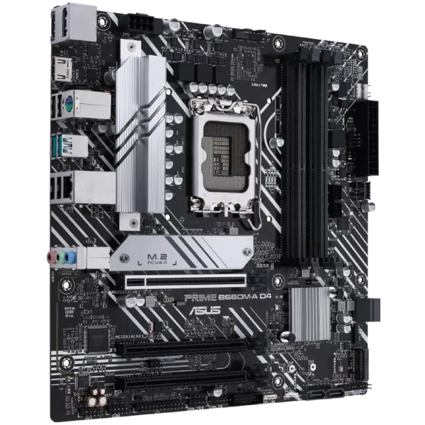 Asus B660M-A D4 Prime, LGA1700, DDR4, DIMM, 128GB