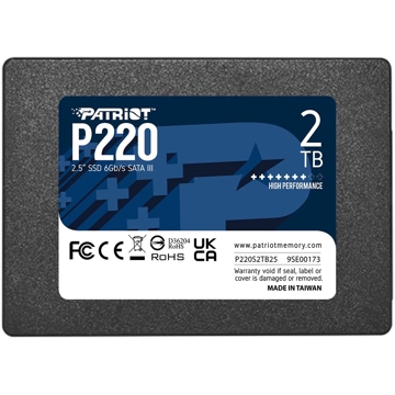 Patriot P220S2TB25, 2TB, 2.5", Internal Hard Drive