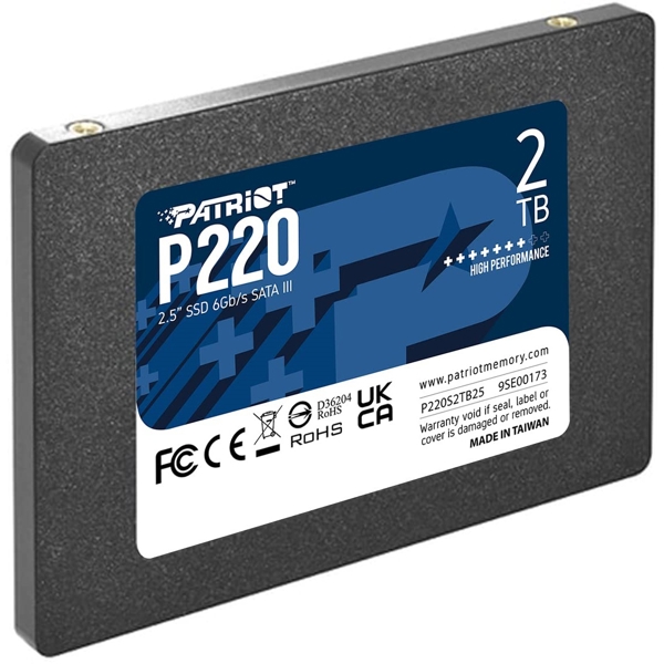 Patriot P220S2TB25, 2TB, 2.5", Internal Hard Drive