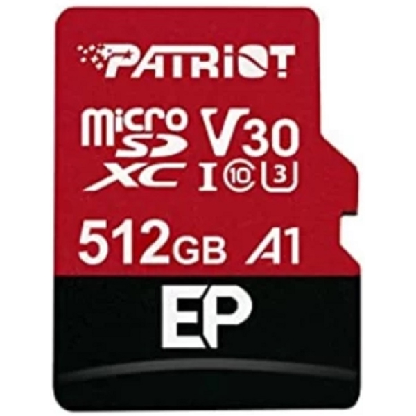 Patriot PEF512GEP31MCX, 512GB, SDXC, C10, U3, Red