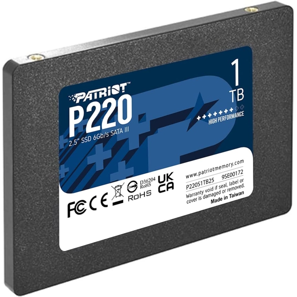 Patriot P220S1TB25, 1TB, 2.5", Internal Hard Drive