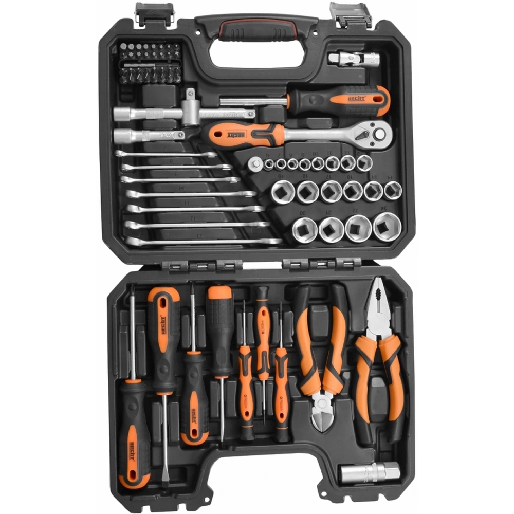 ხელსაწყოების ნაკრები Hecht HECHT2076, 76Pcs, Tool Set, Black/Orange