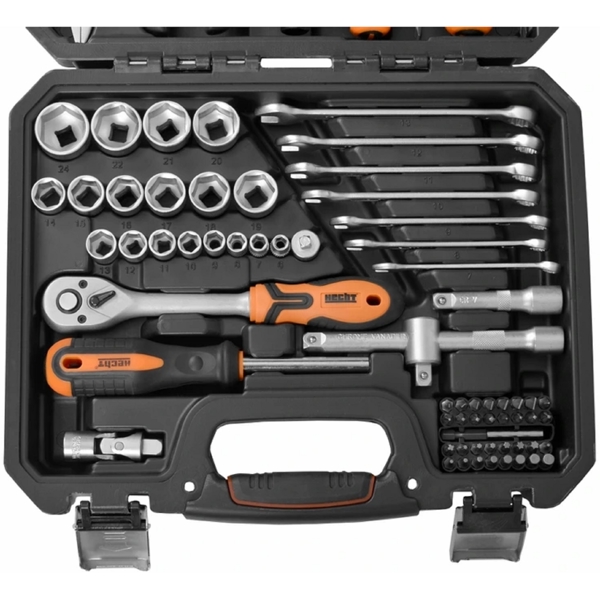 Hecht HECHT2076, 76Pcs, Tool Set, Black/Orange