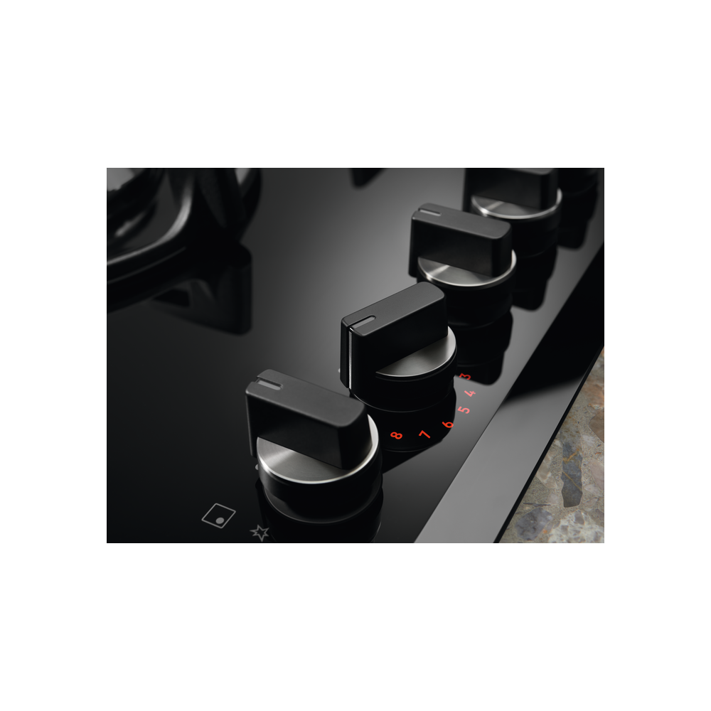 ჩასაშენებელი ქურის ზედაპირი Electrolux KGG643753K, Built-in, Black