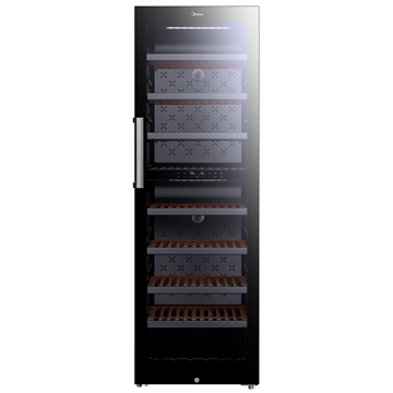 ღვინის მაცივარი Midea MDRW562FGG22, 430L, G, Wine Refrigerator, Black